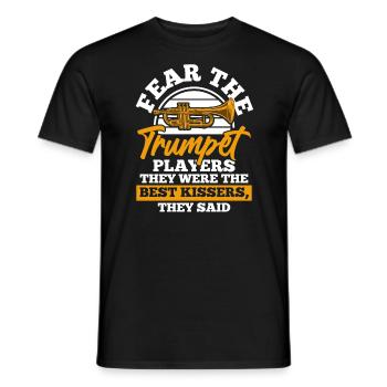 Trompete Orchester Jazzmusiker - Männer T-Shirt - Schwarz - Vorne - AI Model Male 178 light (178cm)