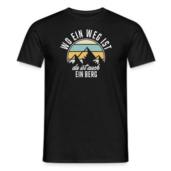 Wo ein Weg ist da ist auch ein Berg - Männer T-Shirt - Schwarz - Vorne - AI Model Male 178 light (178cm)