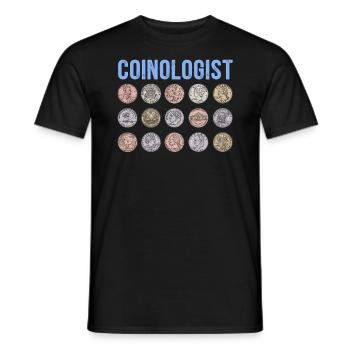 Coinologist Münzsammler Münzsammeln - Männer T-Shirt - Schwarz - Vorne - AI Model Male 178 light (178cm)