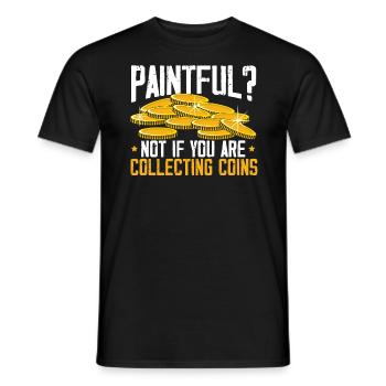 Collecte de pièces de collection numismate - T-shirt homme - noir - Devant - AI Model Male 178 light (178cm)