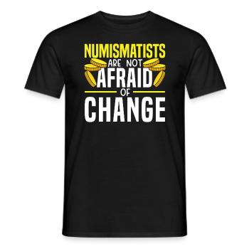 Collecte de pièces de collection numismate - T-shirt homme - noir - Devant - AI Model Male 178 light (178cm)
