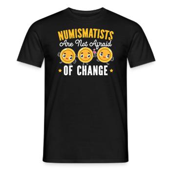 Collecte de pièces de collection numismate - T-shirt homme - noir - Devant - AI Model Male 178 light (178cm)