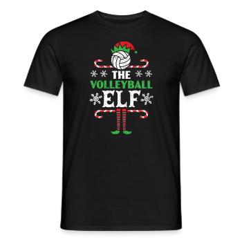 Der Volleyball Elf Sport Frohe Weihnachten - Männer T-Shirt - Schwarz - Vorne - AI Model Male 178 light (178cm)