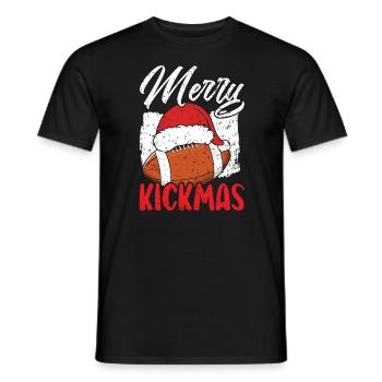 Joyeux Kickmas Sport Lover Joyeux Noël - T-shirt homme - noir - Devant - AI Model Male 178 light (178cm)