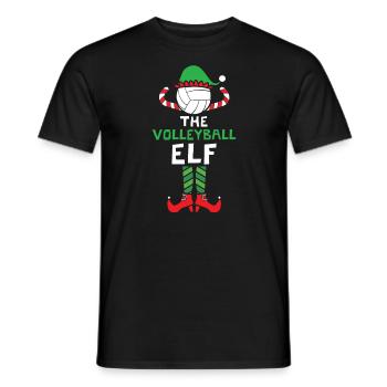 Der Volleyball Elf Sport Frohe Weihnachten - Männer T-Shirt - Schwarz - Vorne - AI Model Male 178 light (178cm)