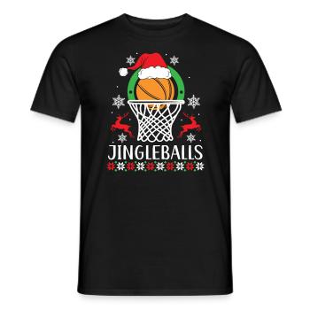 Jingleballs Basketballspieler Weihnachten - Männer T-Shirt - Schwarz - Vorne - AI Model Male 178 light (178cm)