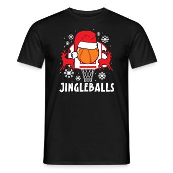 Jingleballs Basketballspieler Weihnachten - Männer T-Shirt - Schwarz - Vorne - AI Model Male 178 light (178cm)