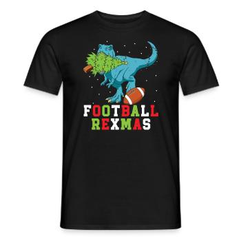 Football Rexmas Joueur de football Noël Jour de Noël - T-shirt homme - noir - Devant - AI Model Male 178 light (178cm)