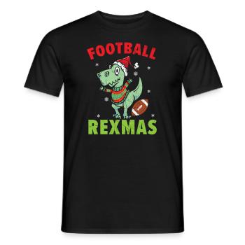 Football Rexmas Joueur de football Noël Jour de Noël - T-shirt homme - noir - Devant - AI Model Male 178 light (178cm)