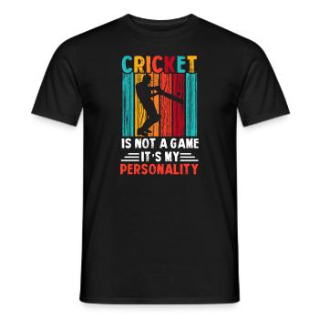 Cricket Ball Game - Men's T-Shirt - black - Front - AI Model Male 178 light (178cm)