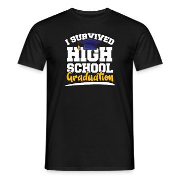 Dernier jour d’école Sortants de l’école - T-shirt homme - noir - Devant - AI Model Male 178 light (178cm)