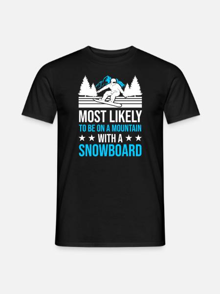 Snowboard Skiing Snowboarders - Men's T-Shirt - black