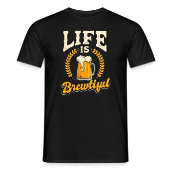 Boire de la bière - T-shirt homme - noir - Devant - AI Model Male 178 light (178cm)