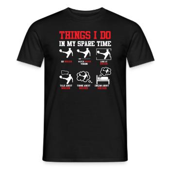 Gardien de but Football - T-shirt homme - noir - Devant - AI Model Male 178 light (178cm)