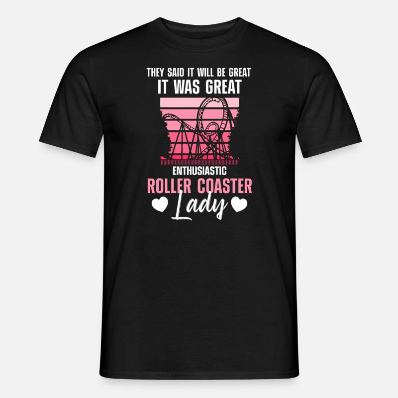 Achterbahnfahrer - Männer T-Shirt - Schwarz