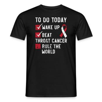 Cancer de la gorge Sensibilisation au cancer de la tête et du cou - T-shirt homme - noir - Devant - AI Model Male 178 light (178cm)