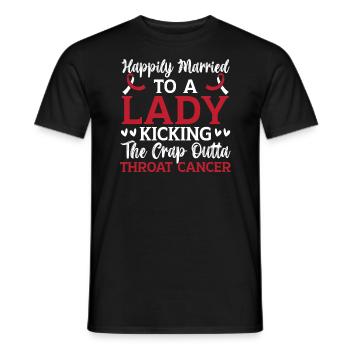 Cancer de la gorge Sensibilisation au cancer de la tête et du cou - T-shirt homme - noir - Devant - AI Model Male 178 light (178cm)