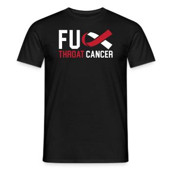 Cancer de la gorge Sensibilisation au cancer de la tête et du cou - T-shirt homme - noir - Devant - AI Model Male 178 light (178cm)