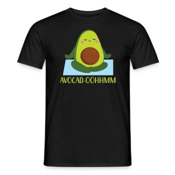 Avocado Yoga Fitness Spiritual Exercise Vegan - Men's T-Shirt - black - Front - AI Model Male 178 light (178cm)