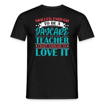 Enseignante en garderie Directrice de l’éducatrice en garderie - T-shirt homme - noir - Devant - AI Model Male 178 light (178cm)