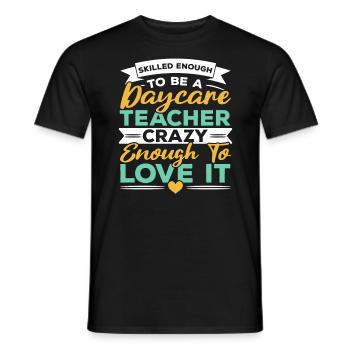 Enseignante en garderie Directrice de l’éducatrice en garderie - T-shirt homme - noir - Devant - AI Model Male 178 light (178cm)