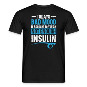 Type 2 Diabetes T2D Warrior Diabetes Awareness - Men's T-Shirt - black - Front - AI Model Male 178 light (178cm)