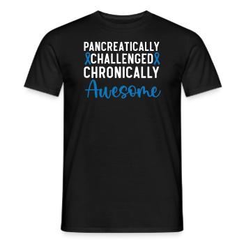 Pancreatically Challenged Chronically Awesome T2D - Men's T-Shirt - black - Front - AI Model Male 178 light (178cm)