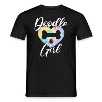 Doodle Fille Goldendoodle Chien Amant Puppy Paw Love - T-shirt homme - noir - Devant - AI Model Male 178 light (178cm)