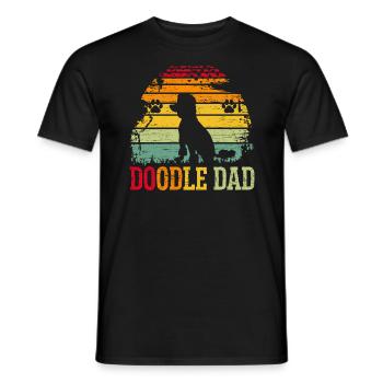 Doodle Papa Goldendoodle Chien Amant Puppy Paw Love - T-shirt homme - noir - Devant - AI Model Male 178 light (178cm)