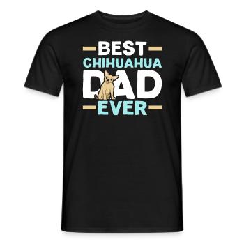 Best Chihuahua Dad Ever Dog Owner Puppy Lover Paw - Men's T-Shirt - black - Front - AI Model Male 178 light (178cm)