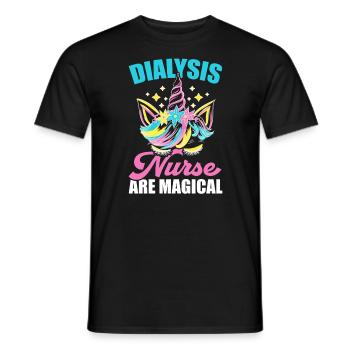 Dialysekrankenschwester sind magische Nierenerkrankung Einhorn - Männer T-Shirt - Schwarz - Vorne - AI Model Male 178 light (178cm)