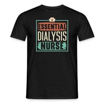 Infirmière en dialyse essentielle Maladie rénale médicale - T-shirt homme - noir - Devant - AI Model Male 178 light (178cm)