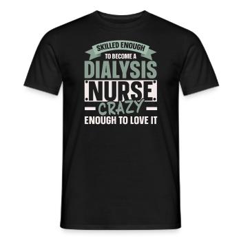Infirmière en néphrologie Infirmière en dialyse Maladie rénale - T-shirt homme - noir - Devant - AI Model Male 178 light (178cm)