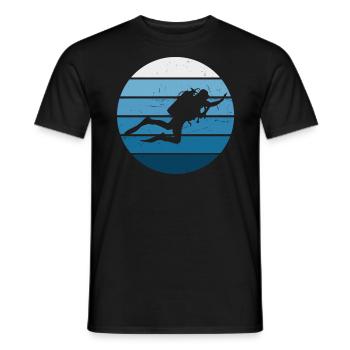 Plongée libre Tauchen Plongée sous-marine Tauchen Plongée - T-shirt homme - noir - Devant - AI Model Male 178 light (178cm)