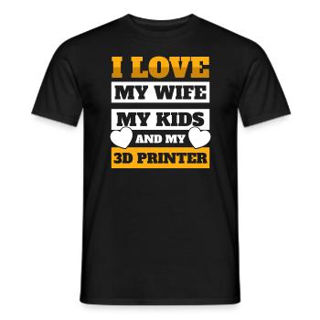 3D Druckmaschine 3D Drucker - Männer T-Shirt - Schwarz - Vorne - AI Model Male 178 light (178cm)