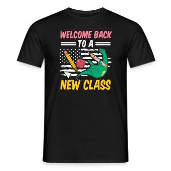 Nouvelle classe patriotique US Flag Teacher Students - T-shirt homme - noir - Devant - AI Model Male 178 light (178cm)