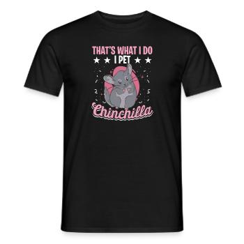 Chinchillin Spirit Graues Chinchilla Haustier Zoow - Männer T-Shirt - Schwarz - Vorne - AI Model Male 178 light (178cm)