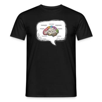 Diagram Brain Neurology Science - Men's T-Shirt - black - Front - AI Model Male 178 light (178cm)