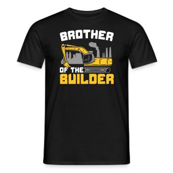 Brother Of The Builder Construction Worker Job - Men's T-Shirt - black - Front - AI Model Male 178 light (178cm)