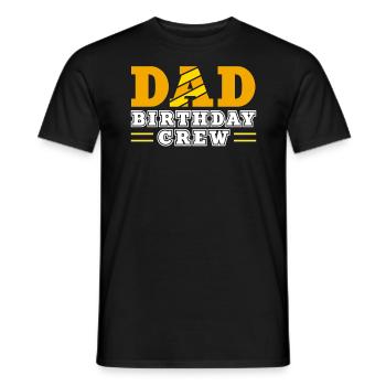 Dad Birthday Crew Construction Worker Profession - Men's T-Shirt - black - Front - AI Model Male 178 light (178cm)
