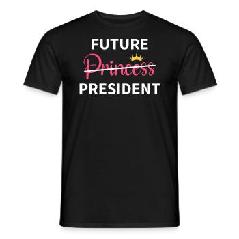 Feminist Girl - Future President I - Men's T-Shirt - black - Front - AI Model Male 178 light (178cm)