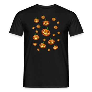 Spooky Pumpkins Halloween - Men's T-Shirt - black - Front - AI Model Male 178 light (178cm)