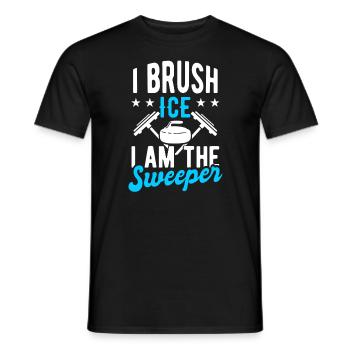 Curling Stein Curler - Männer T-Shirt - Schwarz - Vorne - AI Model Male 178 light (178cm)