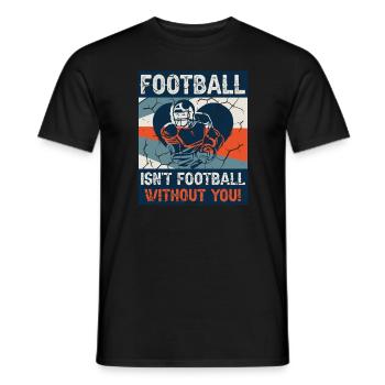 Amateurs de jeux de terrain de jeu de balle de jour - T-shirt homme - noir - Devant - AI Model Male 178 light (178cm)