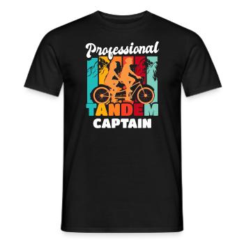 Cycling Professional Tandem Captain - Men's T-Shirt - black - Front - AI Model Male 178 light (178cm)