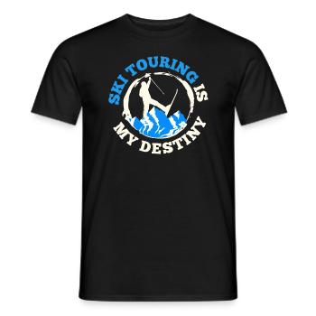Skitourengehen Skifahren im Hinterland - Männer T-Shirt - Schwarz - Vorne - AI Model Male 178 light (178cm)
