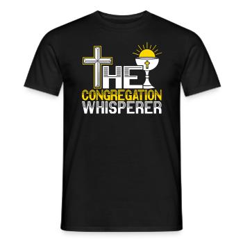 The Congregation Whisperer Pastor Preacher - Men's T-Shirt - black - Front - AI Model Male 178 light (178cm)