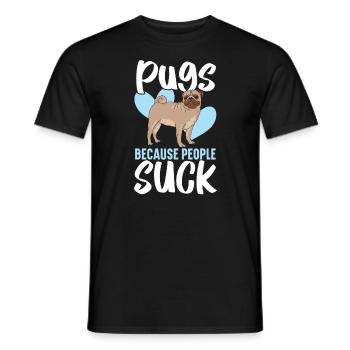 Carlins parce que les gens sucent Carlin Propriétaire Chien Amoureux - T-shirt homme - noir - Devant - AI Model Male 178 light (178cm)