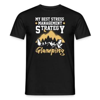 Glamping Camping Glamper - Männer T-Shirt - Schwarz - Vorne - AI Model Male 178 light (178cm)