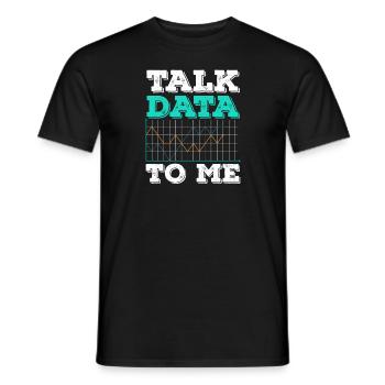 USA Computer Statistics Talk data to me - T-shirt homme - noir - Devant - AI Model Male 178 light (178cm)